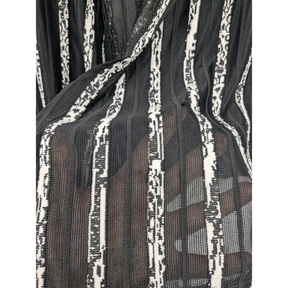 Vintage Chicos Sheer Kimono Women Size S Striped Open Front Mesh Coastal Capsule - Picture 4 of 10